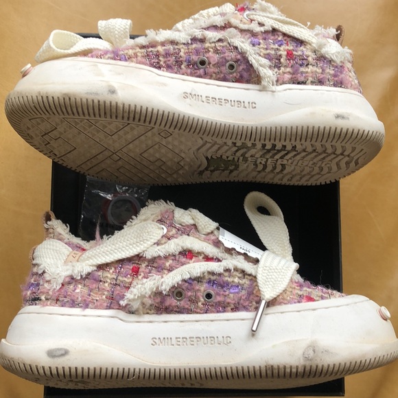 SMILE REPUBLIC Purple Tweed Shoe - Picture 5 of 11